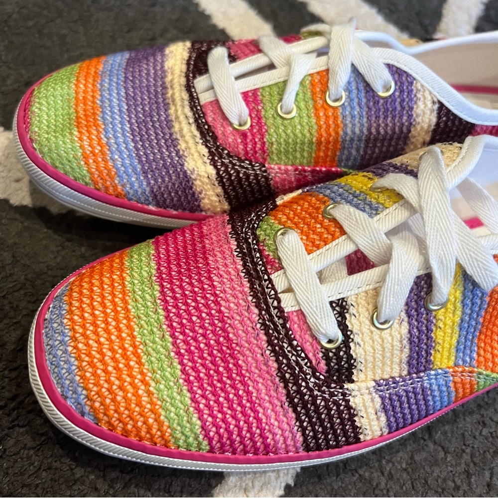 NWOT Keds x Kate Spade Rainbow Crochet Women size 10 fashion sneaker